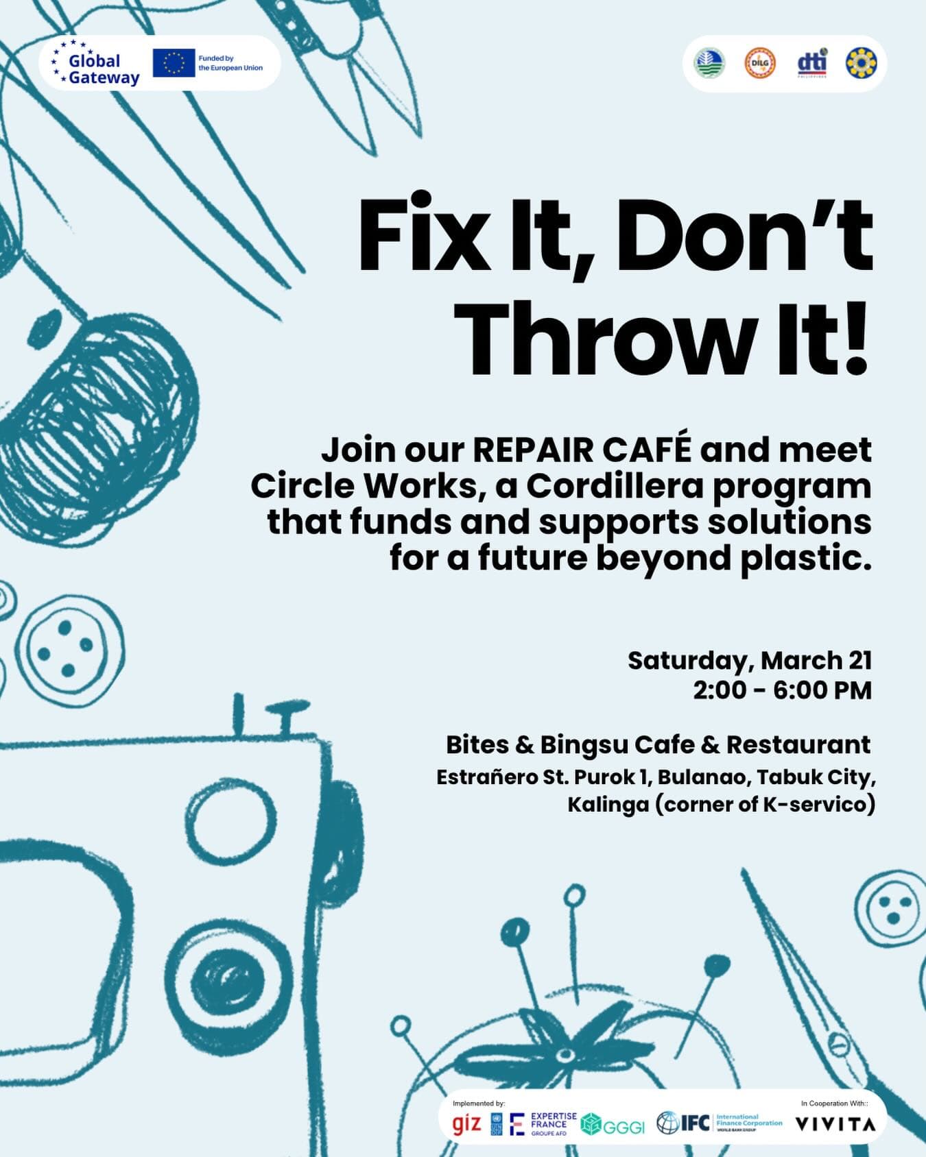 A Repair Café Is Coming to Tabuk City — and It's Connected to a Cordillera Program Funding Solutions Beyond Plastic