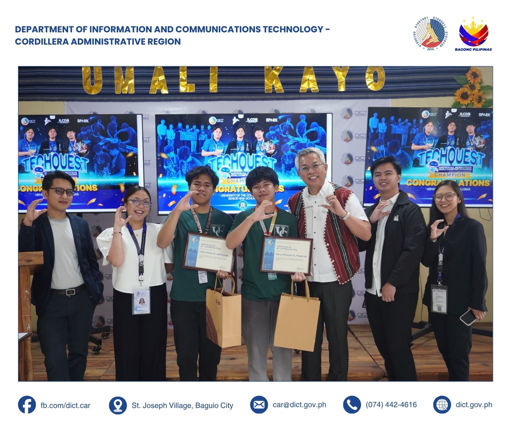 Two UC Senior High School Students From Baguio Won the 2026 National Robotics Championship. Now They Represent the Philippines in China.